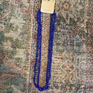 (NWT) blue beaded necklace